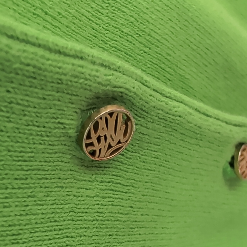 Lilly Pulitzer Lime Green Button-Front Cardigan - Picture 3 of 7